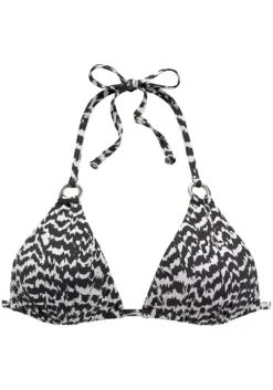 Clearance LASCANA Triangel-Bikini-Top"Clara" Schwarz-Creme