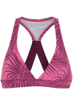 Outlet LASCANA ACTIVE Triangel-Bikini-Top"Coal" Bordeaux Bedruckt
