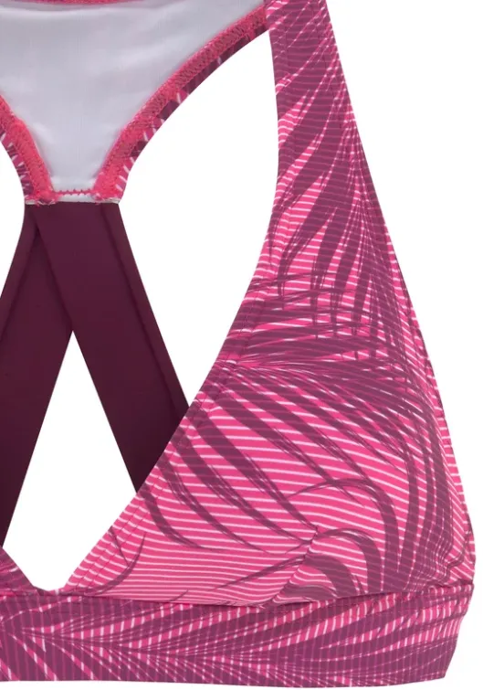 Outlet LASCANA ACTIVE Triangel-Bikini-Top"Coal" Bordeaux Bedruckt