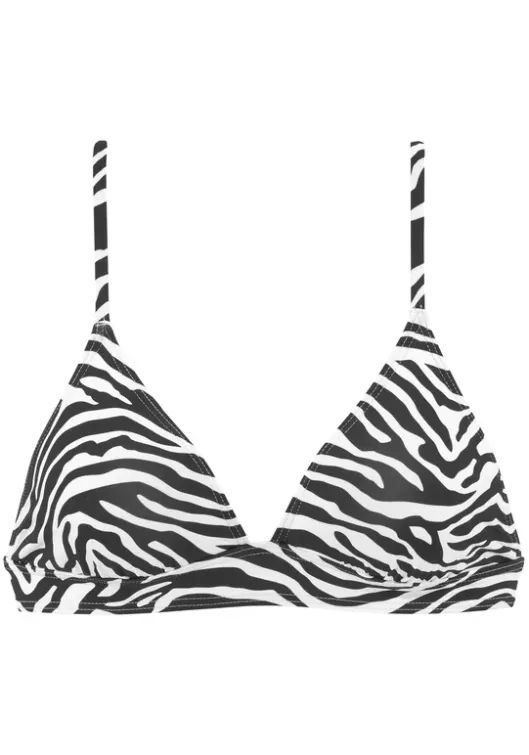 Discount Venice Beach Triangel-Bikini-Top"Fjella" Schwarz-Weis