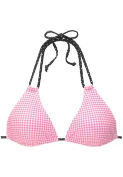 Discount Buffalo Triangel-Bikini-Top"Florida" Rosa-Schwarz