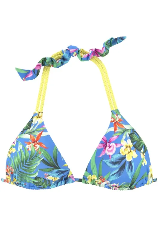 Outlet Venice Beach Triangel-Bikini-Top"Hanni" Blau-Bedruckt