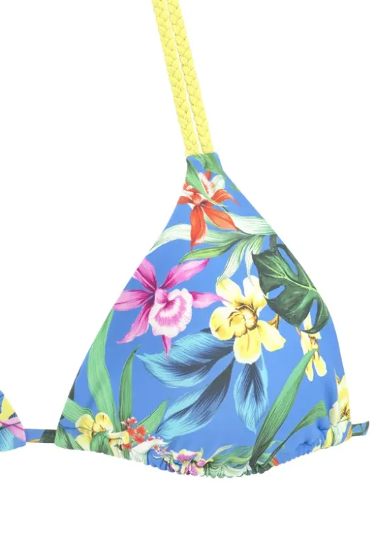 Outlet Venice Beach Triangel-Bikini-Top"Hanni" Blau-Bedruckt