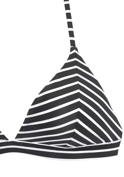 Hot s.Oliver Triangel-Bikini-Top"Hill" Schwarz-Weis-Gestreift