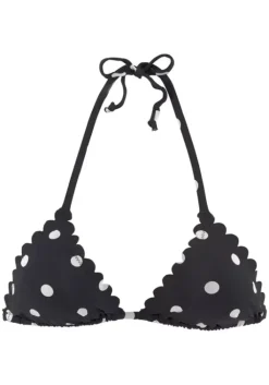 New LASCANA Triangel-Bikini-Top"Jada" Schwarz-Weis