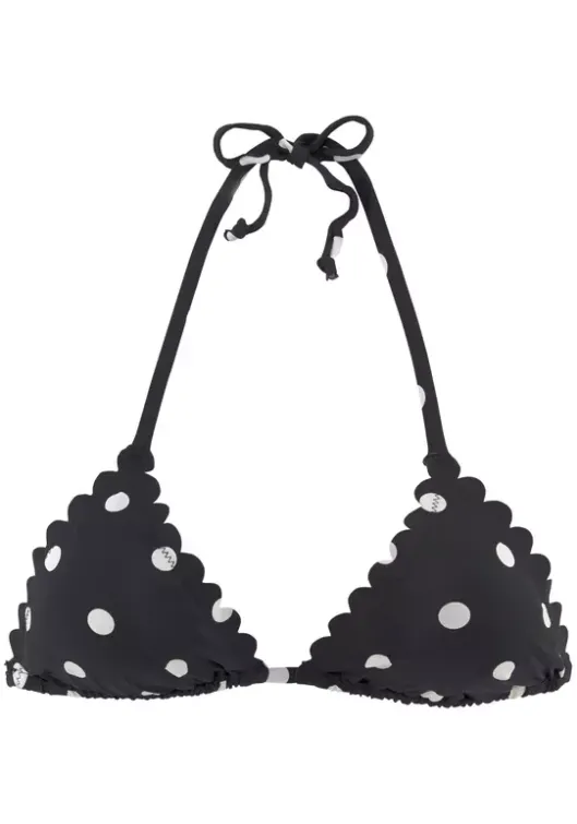 New LASCANA Triangel-Bikini-Top"Jada" Schwarz-Weis