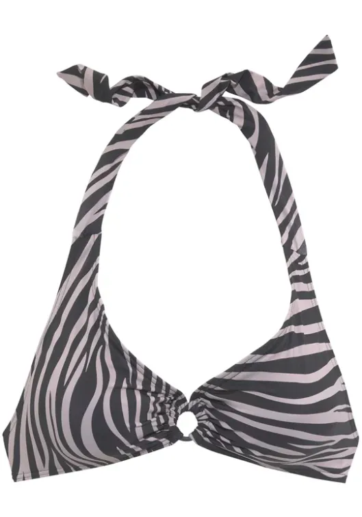 Outlet LASCANA Triangel-Bikini-Top"Kaa" Schwarz-Bedruckt