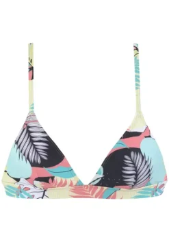 LASCANA ACTIVE Triangel-Bikini-Top"Layne" Turkis-Gelb-Bedruckt