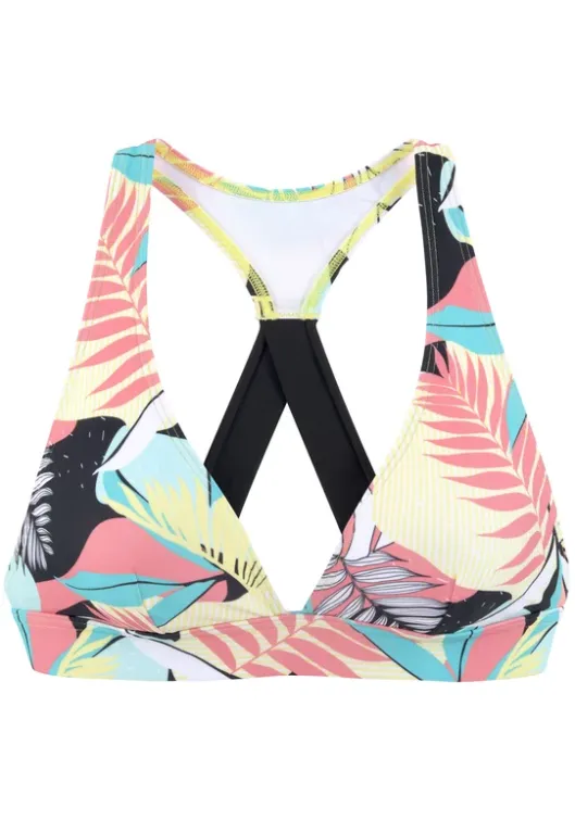 Online LASCANA ACTIVE Triangel-Bikini-Top"Layne" Turkis-Gelb-Bedruckt
