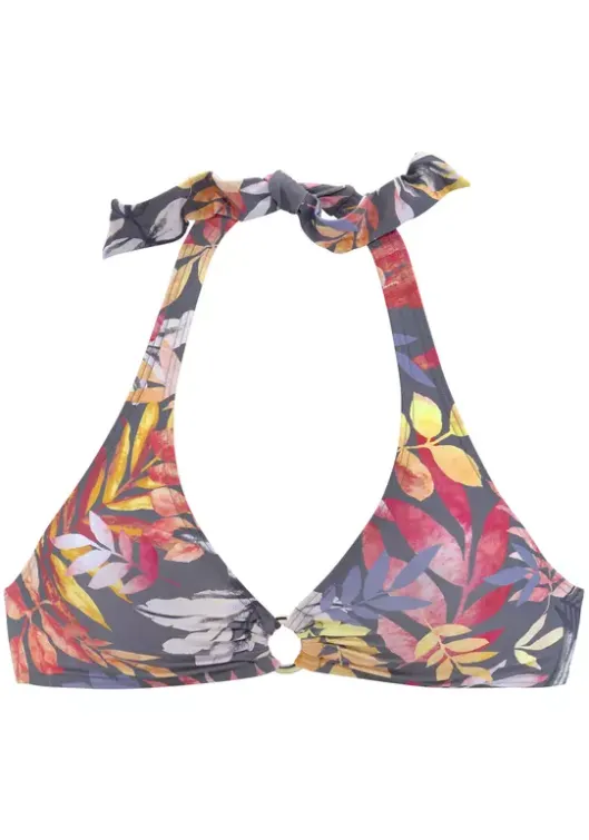 Sale Vivance Triangel-Bikini-Top"Leilani" Grau-Bedruckt