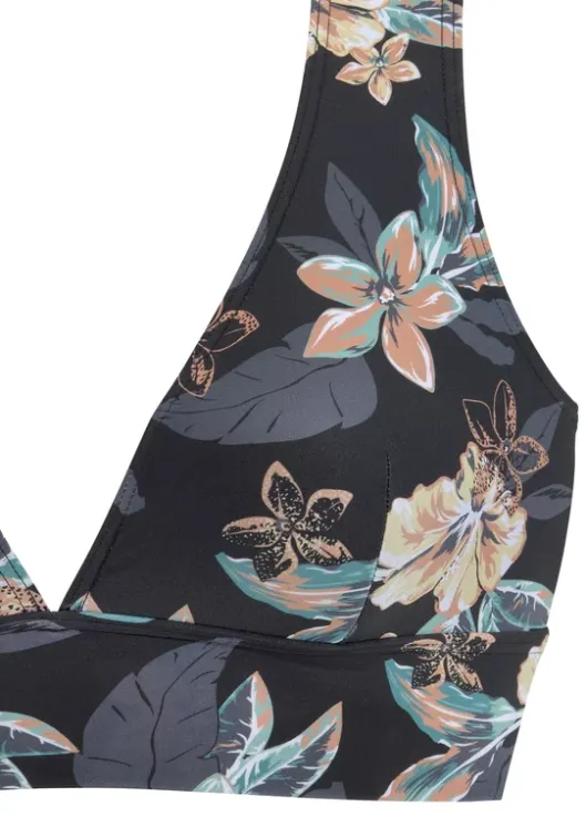 Outlet Venice Beach Triangel-Bikini-Top"Lori" Schwarz-Bedruckt