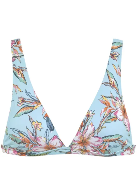 Hot LASCANA Triangel-Bikini-Top"Malia" Hellblau-Bedruckt