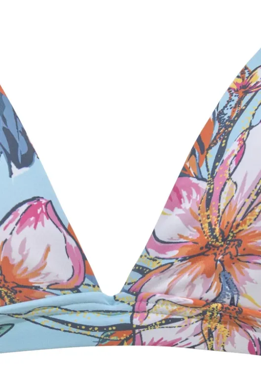 Hot LASCANA Triangel-Bikini-Top"Malia" Hellblau-Bedruckt