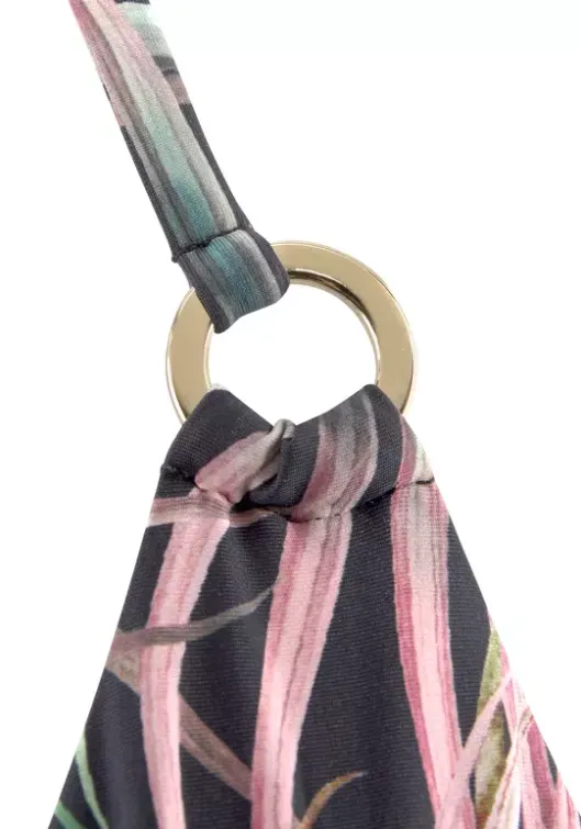 Discount LASCANA Triangel-Bikini-Top"Reese" Schwarz-Bedruckt