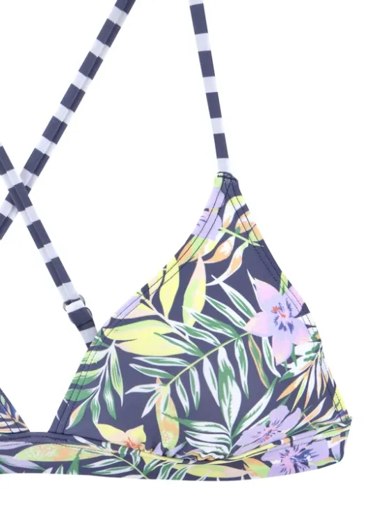 Clearance Venice Beach Triangel-Bikini-Top"Summer" Marine-Zitrone