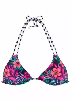 Online Venice Beach Triangel-Bikini-Top"Summer" Marine-Bedruckt