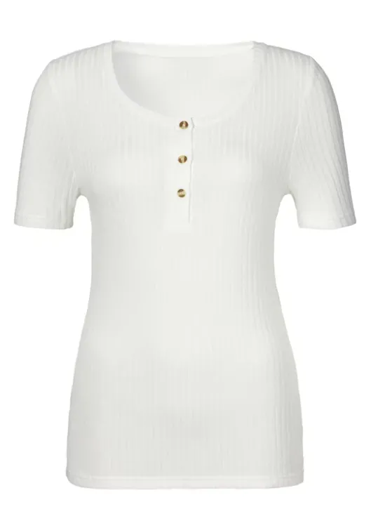 New LASCANA T-Shirt Creme