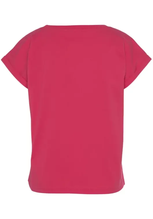 Best Bench. T-Shirt"-Kurzarmshirt, Loungeshirt" Pink