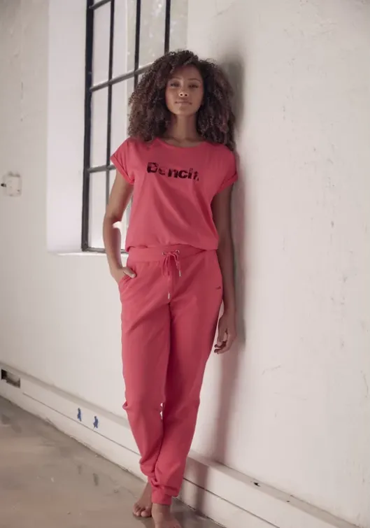 Best Bench. T-Shirt"-Kurzarmshirt, Loungeshirt" Pink