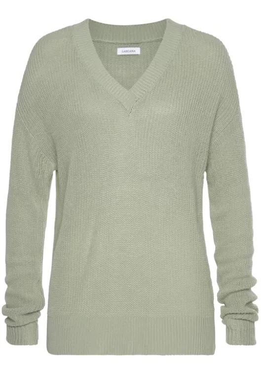 Outlet LASCANA V-Ausschnitt-Pullover Mint