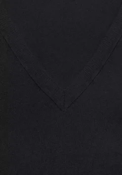 Sale Vivance V-Ausschnitt-Pullover Schwarz