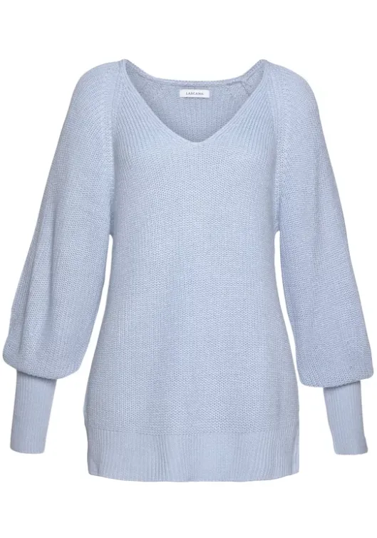 Discount LASCANA V-Ausschnitt-Pullover Bleu