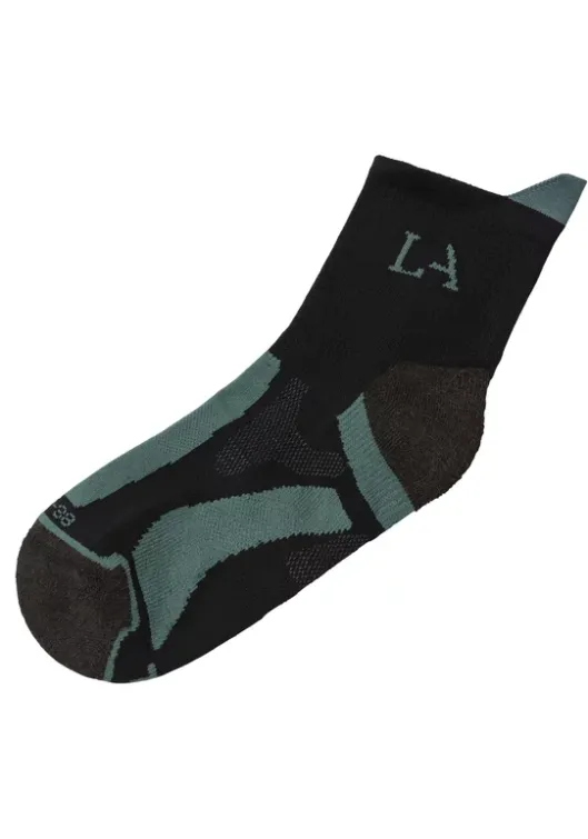 Clearance LASCANA ACTIVE Wandersocken 1X Schwarz-Lila, 1X Schwarz-Rosa, 1X Schwarz-Grun