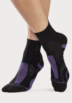 Clearance LASCANA ACTIVE Wandersocken 1X Schwarz-Lila, 1X Schwarz-Rosa, 1X Schwarz-Grun