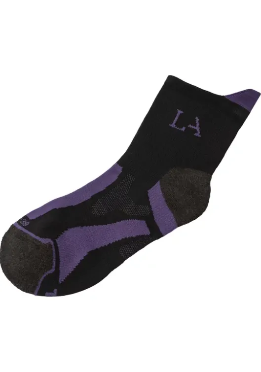 Clearance LASCANA ACTIVE Wandersocken 1X Schwarz-Lila, 1X Schwarz-Rosa, 1X Schwarz-Grun