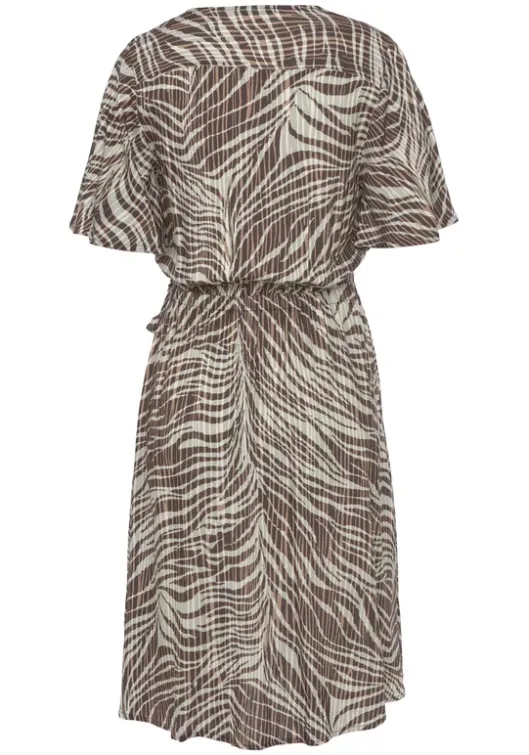 Discount LASCANA Wickelkleid Braun-Lindgrun Bedruckt