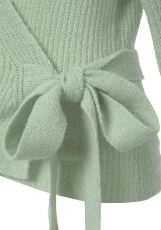 Hot LASCANA Wickelstrickjacke Mint