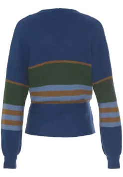 Online LASCANA Wickelstrickjacke Blau Gestreift