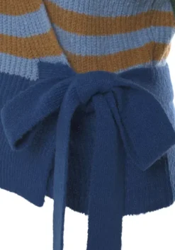 Online LASCANA Wickelstrickjacke Blau Gestreift