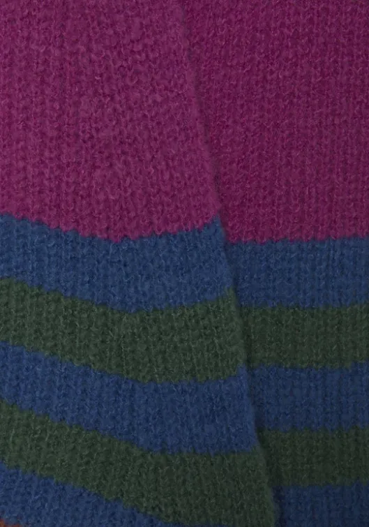 Clearance LASCANA Wickelstrickjacke Braun Gestreift