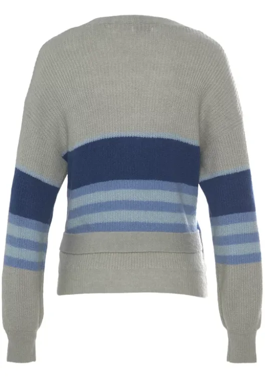Online LASCANA Wickelstrickjacke Grau Gestreift